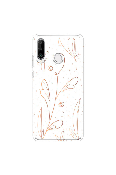 HUAWEI - P30 Lite - Soft Clear Case - Flowers In Style