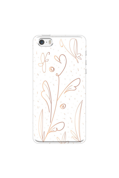 APPLE - iPhone 5S/SE - Soft Clear Case - Flowers In Style