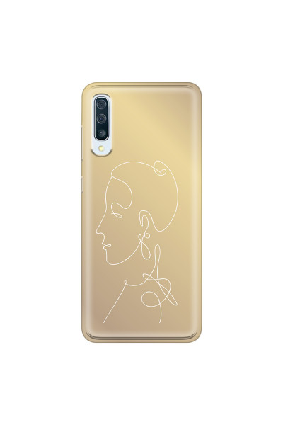 SAMSUNG - Galaxy A50 - Soft Clear Case - Golden Lady