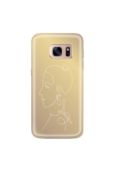 SAMSUNG - Galaxy S7 - Soft Clear Case - Golden Lady