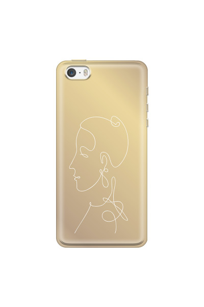 APPLE - iPhone 5S/SE - Soft Clear Case - Golden Lady