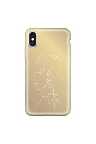 APPLE - iPhone X - Soft Clear Case - Golden Lady