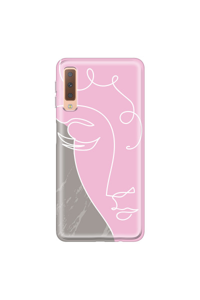 SAMSUNG - Galaxy A7 2018 - Soft Clear Case - Miss Pink
