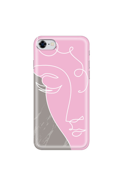 APPLE - iPhone 8 - Soft Clear Case - Miss Pink