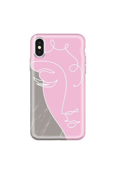 APPLE - iPhone X - Soft Clear Case - Miss Pink