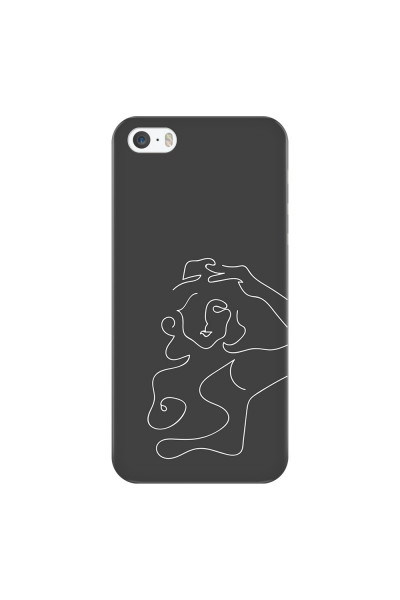 APPLE - iPhone 5S/SE - 3D Snap Case - Grey Silhouette