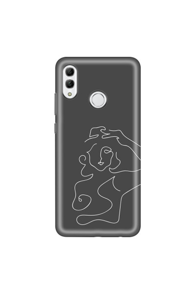 HONOR - Honor 10 Lite - Soft Clear Case - Grey Silhouette