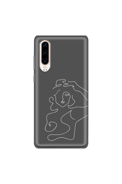 HUAWEI - P30 - Soft Clear Case - Grey Silhouette