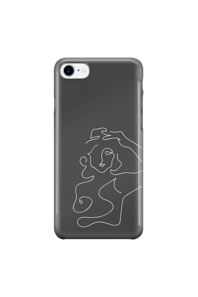 APPLE - iPhone 7 - 3D Snap Case - Grey Silhouette
