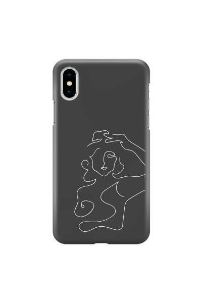 APPLE - iPhone X - 3D Snap Case - Grey Silhouette