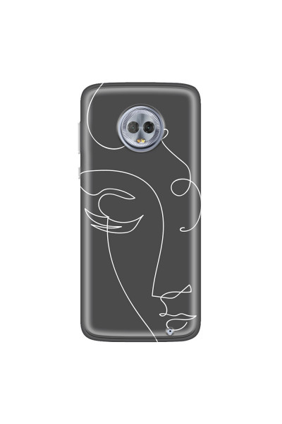 MOTOROLA by LENOVO - Moto G6 Plus - Soft Clear Case - Light Portrait in Picasso Style