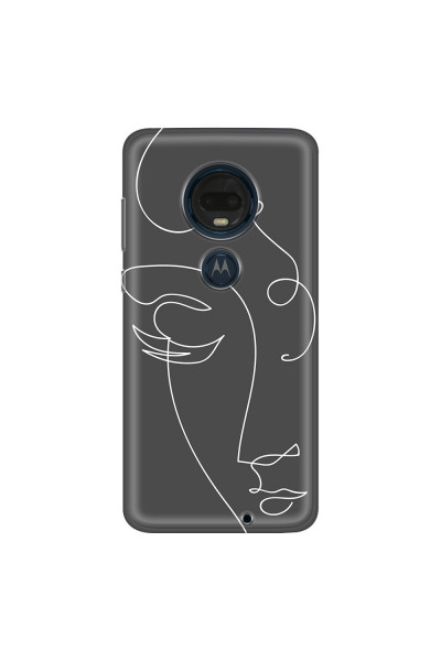 MOTOROLA by LENOVO - Moto G7 Plus - Soft Clear Case - Light Portrait in Picasso Style