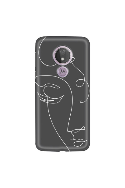 MOTOROLA by LENOVO - Moto G7 Power - Soft Clear Case - Light Portrait in Picasso Style