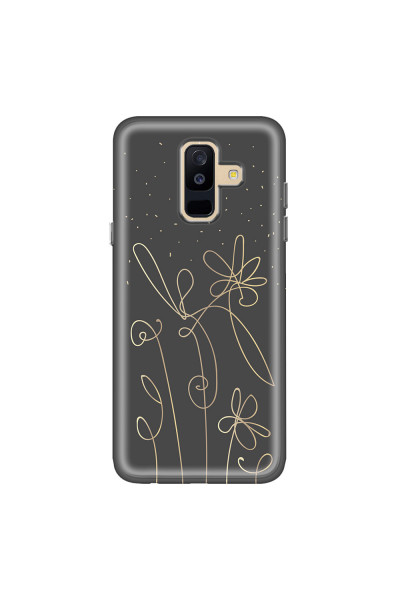 SAMSUNG - Galaxy A6 Plus 2018 - Soft Clear Case - Midnight Flowers