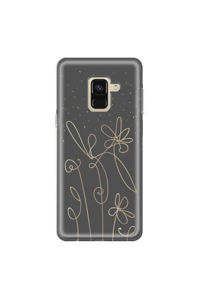 SAMSUNG - Galaxy A8 - Soft Clear Case - Midnight Flowers