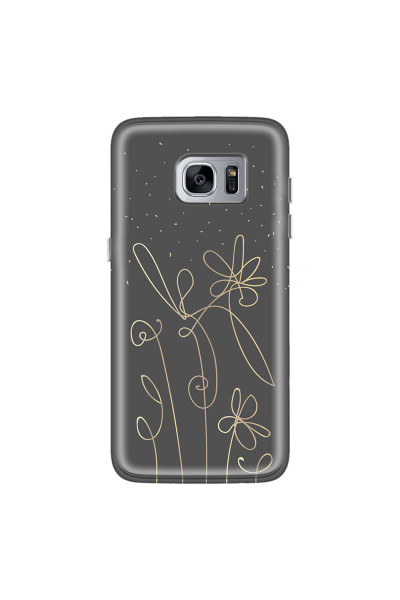 SAMSUNG - Galaxy S7 Edge - Soft Clear Case - Midnight Flowers