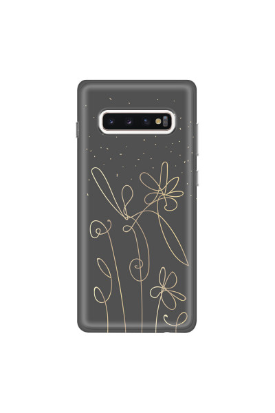 SAMSUNG - Galaxy S10 Plus - Soft Clear Case - Midnight Flowers