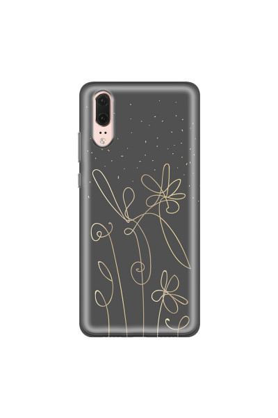 HUAWEI - P20 - Soft Clear Case - Midnight Flowers