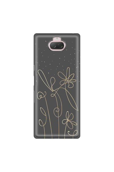 SONY - Sony Xperia 10 Plus - Soft Clear Case - Midnight Flowers
