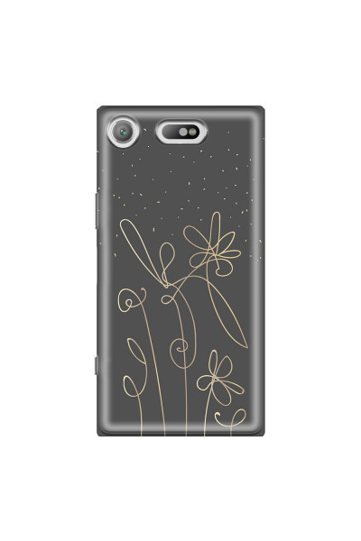 SONY - Sony Xperia XZ1 Compact - Soft Clear Case - Midnight Flowers