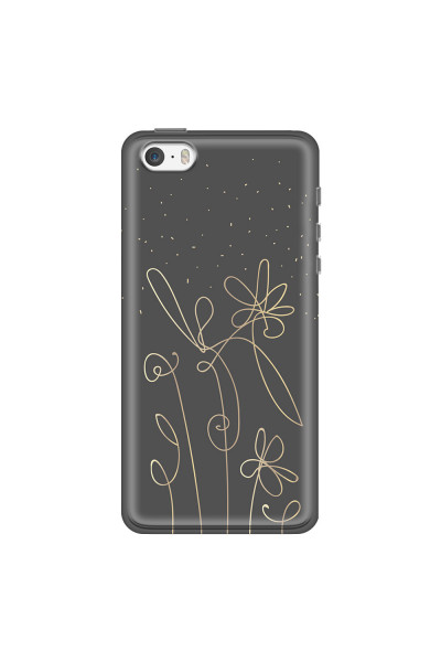 APPLE - iPhone 5S/SE - Soft Clear Case - Midnight Flowers