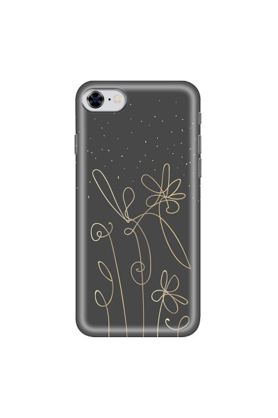APPLE - iPhone 8 - Soft Clear Case - Midnight Flowers