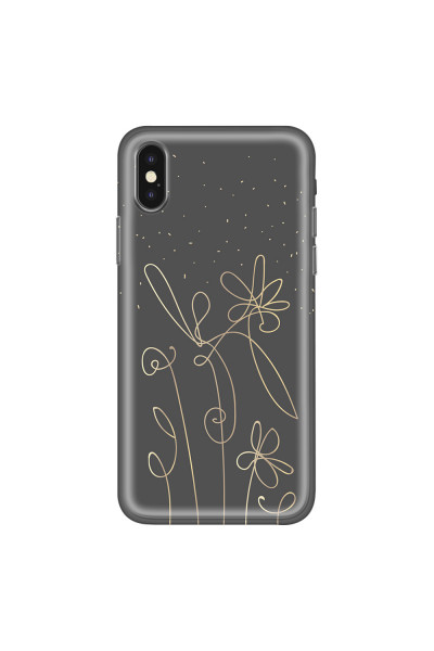 APPLE - iPhone XS Max - Soft Clear Case - Midnight Flowers