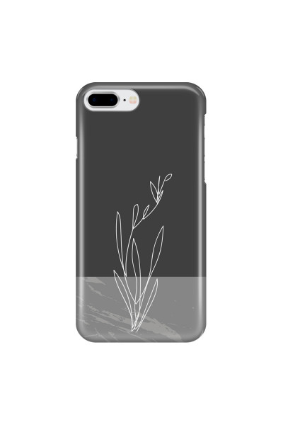 APPLE - iPhone 8 Plus - 3D Snap Case - Dark Grey Marble Flower