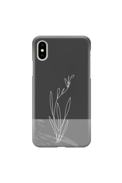 APPLE - iPhone XS - 3D Snap Case - Dark Grey Marble Flower