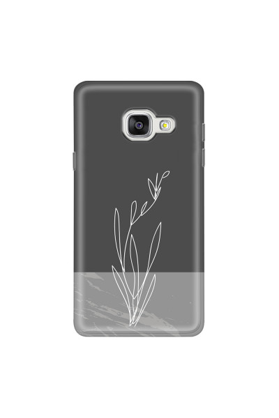 SAMSUNG - Galaxy A5 2017 - Soft Clear Case - Dark Grey Marble Flower