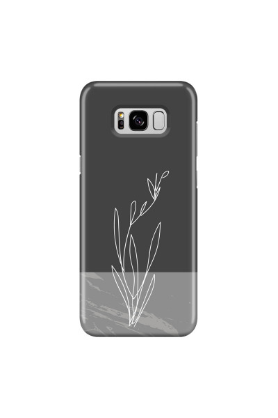 SAMSUNG - Galaxy S8 - 3D Snap Case - Dark Grey Marble Flower