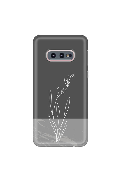 SAMSUNG - Galaxy S10e - Soft Clear Case - Dark Grey Marble Flower