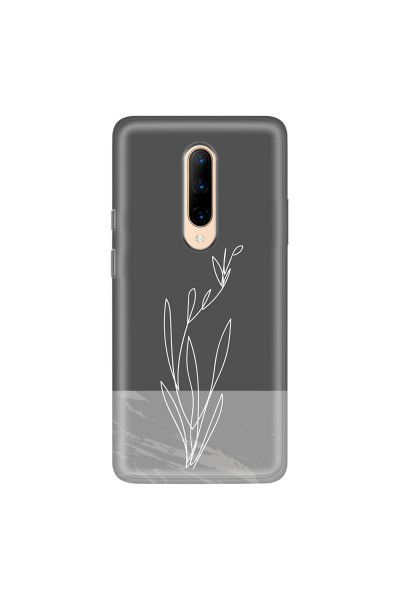 ONEPLUS - OnePlus 7 Pro - Soft Clear Case - Dark Grey Marble Flower