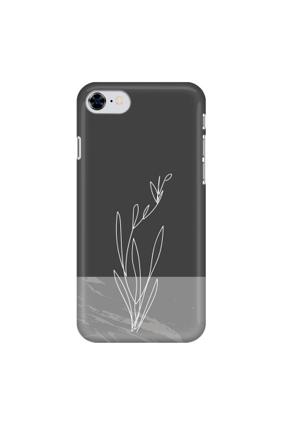 APPLE - iPhone 8 - 3D Snap Case - Dark Grey Marble Flower