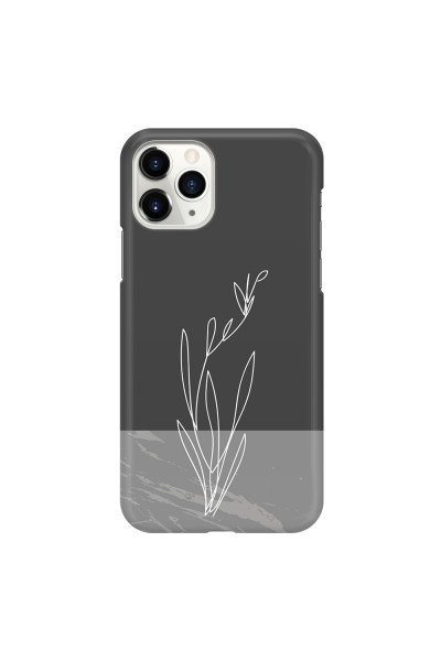 APPLE - iPhone 11 Pro - 3D Snap Case - Dark Grey Marble Flower