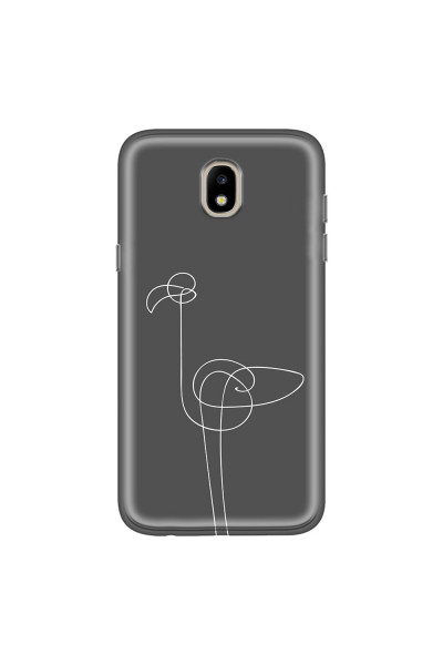 SAMSUNG - Galaxy J3 2017 - Soft Clear Case - Flamingo Drawing