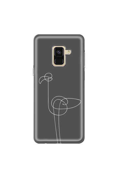 SAMSUNG - Galaxy A8 - Soft Clear Case - Flamingo Drawing