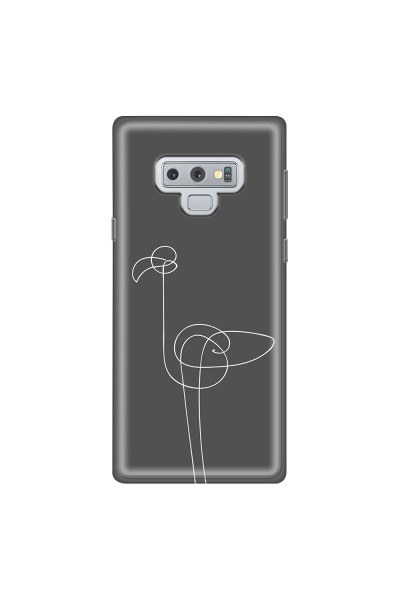 SAMSUNG - Galaxy Note 9 - Soft Clear Case - Flamingo Drawing