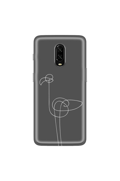 ONEPLUS - OnePlus 6T - Soft Clear Case - Flamingo Drawing