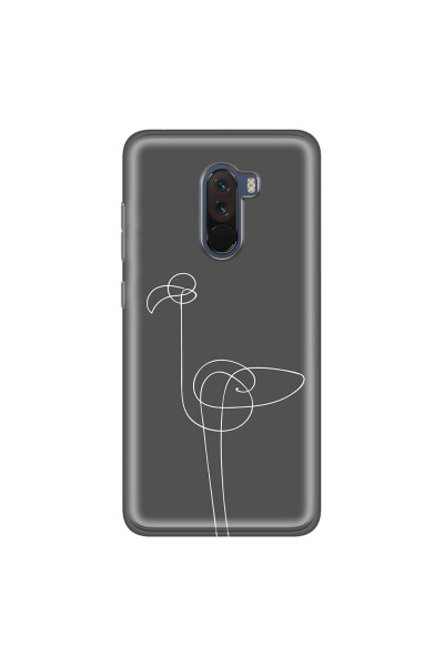 XIAOMI - Pocophone F1 - Soft Clear Case - Flamingo Drawing
