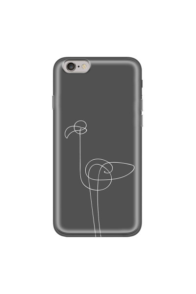 APPLE - iPhone 6S Plus - Soft Clear Case - Flamingo Drawing
