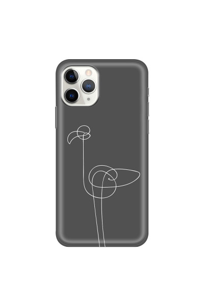 APPLE - iPhone 11 Pro - Soft Clear Case - Flamingo Drawing