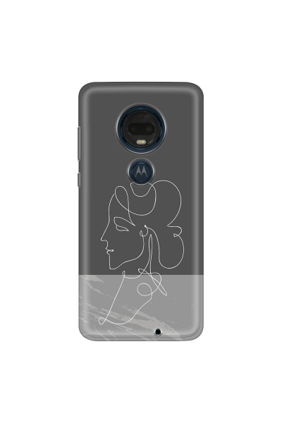 MOTOROLA by LENOVO - Moto G7 Plus - Soft Clear Case - Miss Marble