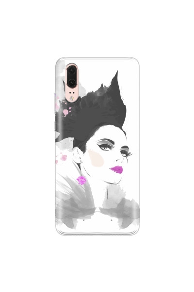 HUAWEI - P20 - Soft Clear Case - Pink Lips