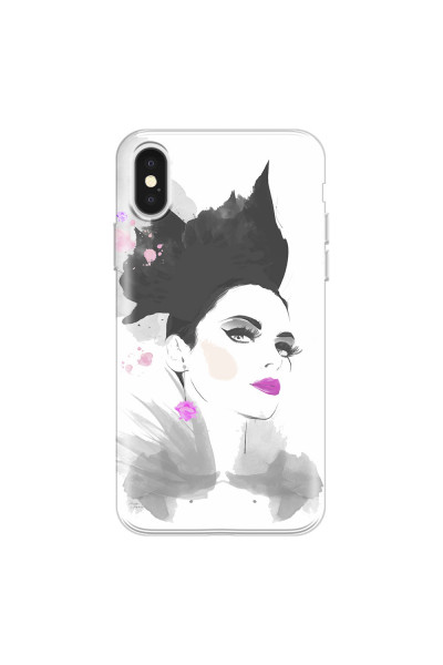 APPLE - iPhone X - Soft Clear Case - Pink Lips