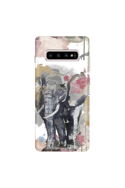SAMSUNG - Galaxy S10 - Soft Clear Case - Elephant