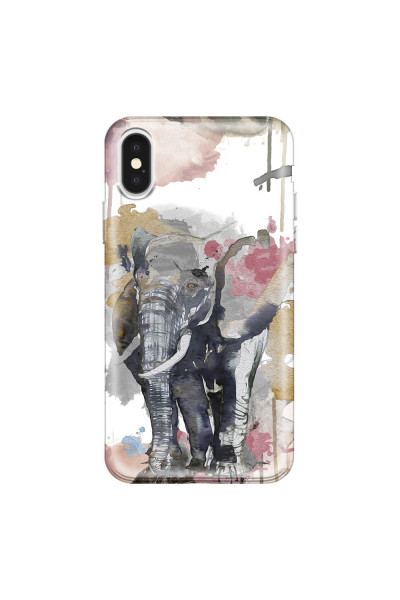 APPLE - iPhone X - Soft Clear Case - Elephant