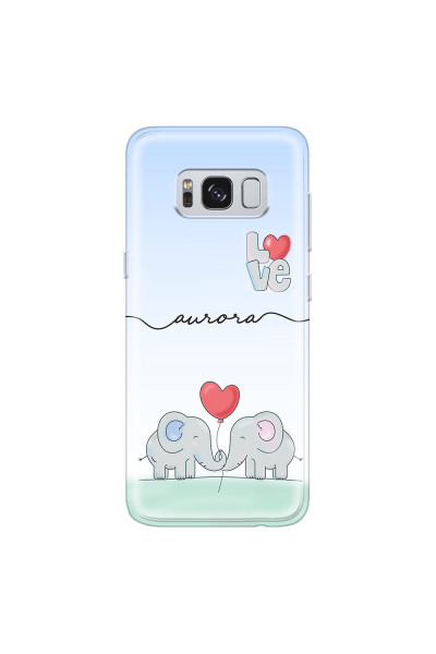 SAMSUNG - Galaxy S8 - Soft Clear Case - Elephants in Love