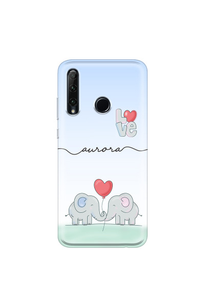 HONOR - Honor 20 lite - Soft Clear Case - Elephants in Love