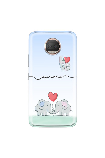 MOTOROLA by LENOVO - Moto G5s Plus - Soft Clear Case - Elephants in Love